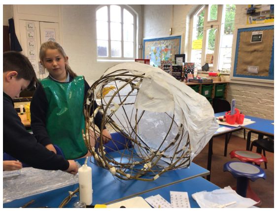 Willow Creations Club creating structures for an art installation
