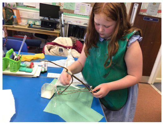 Willow Creations Club creating structures for an art installation