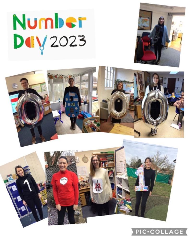 Staff members dressed in digits to make the childline phone number